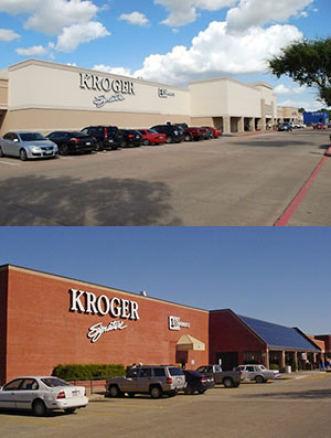 Before and After Renovation Views of Easton Commons Shopping Center, Northeast Corner of Hwy. 6 and West Rd., Copperfield, Houston