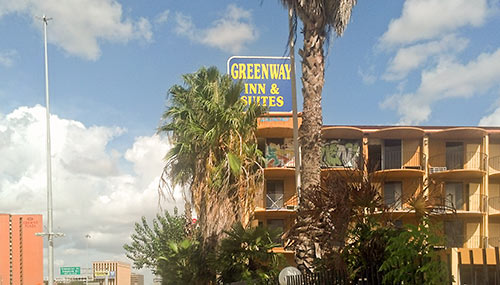Demolition of Greenway Inn and Suites, 2929 Southwest Fwy., Upper Kirby, Houston