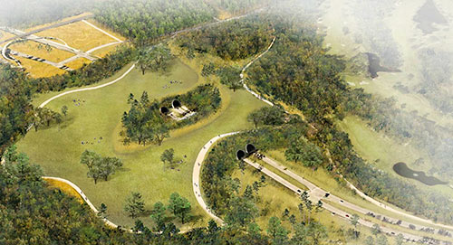 Proposed Tunnels and Land Bridge for Memorial Park, Houston