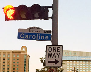 Sign at 1201 Caroline St., Downtown Houston