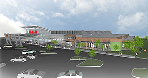 Rendering of New H-E-B Market, Fountainview Dr. and San Felipe Dr., Houston
