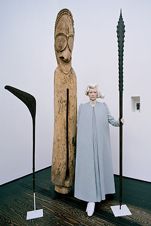 Photo by Tim Walker of Tilda Swinton at the Menil Collection, Houston