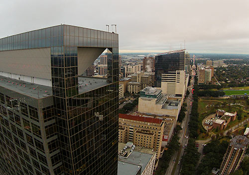 View of Texas Medical Center from Outside Memorial Hermann Medical Plaza, S. Main St., Houston