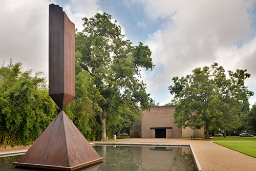 Broken Obelisk by Barnett Newman, Rothko Chapel, Menil Collection, Houston