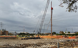 Construction of the Carter Apartments, 4 Chelsea Blvd., Montrose, Houston