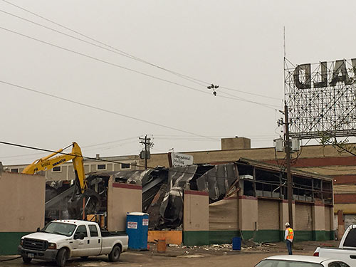 Demolition of International Mailing Systems, 815 Live Oak St., East Downtown