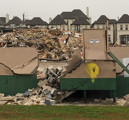 Demolition of International Mailing Systems, 815 Live Oak St., East Downtown