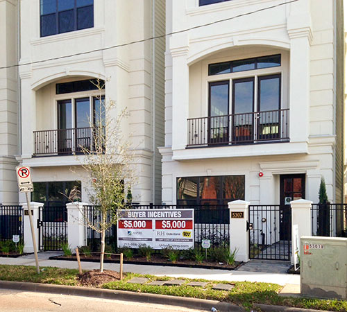 West U Court Townhomes, Law  and Weslayan Streets, West University Place Texas