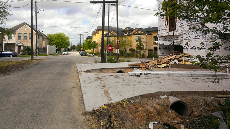 Townhomes Under Construction, 400 Bayou St., Fifth Ward, Houston