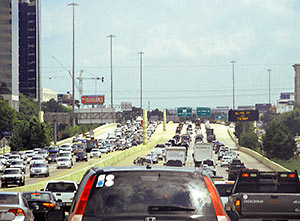 Traffic on West Loop, Galleria, Houston