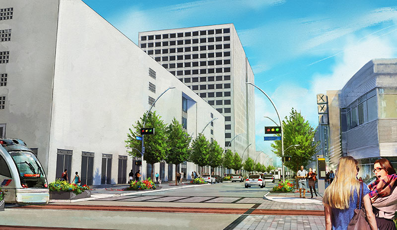 Dallas St. Streetscape Improvements, Downtown Houston