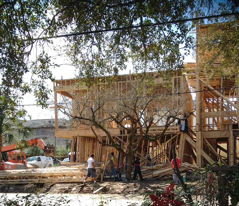 Townhome Under Construction, 5902 Schuler St., Woodcrest, Houston