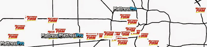 Map of Mattress Firm and Mattress Pro Locations, Houston