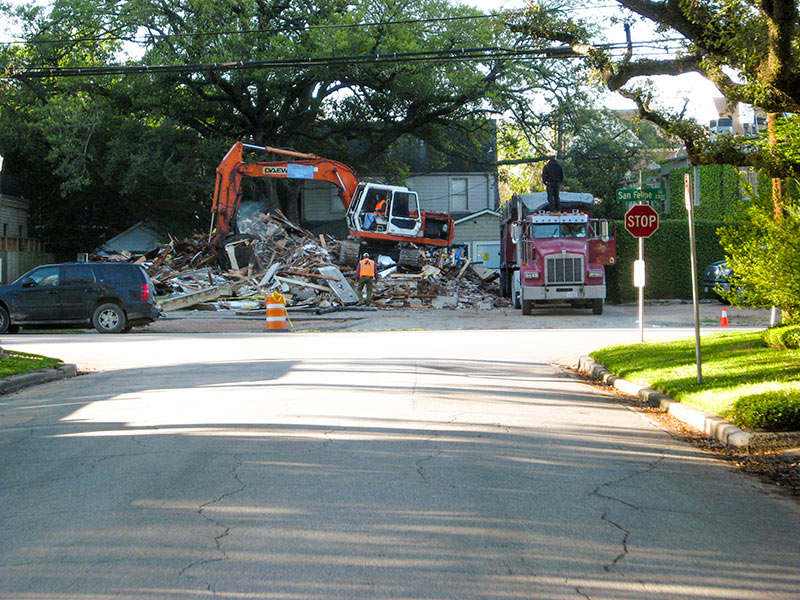Demolition of John West Wellness Center, 2247 San Felipe St., Houston