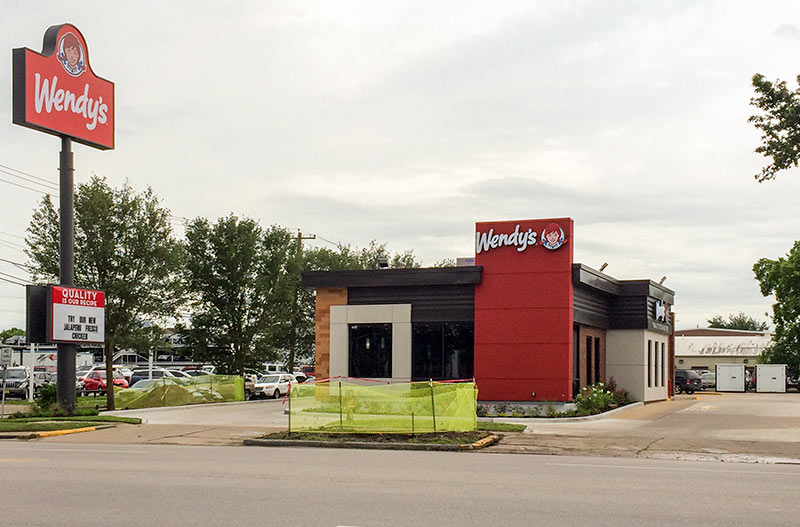 New Trees at Wendy's Drive-Thru Restaurant, 5003 Kirby Dr., Upper Kirby, Houston