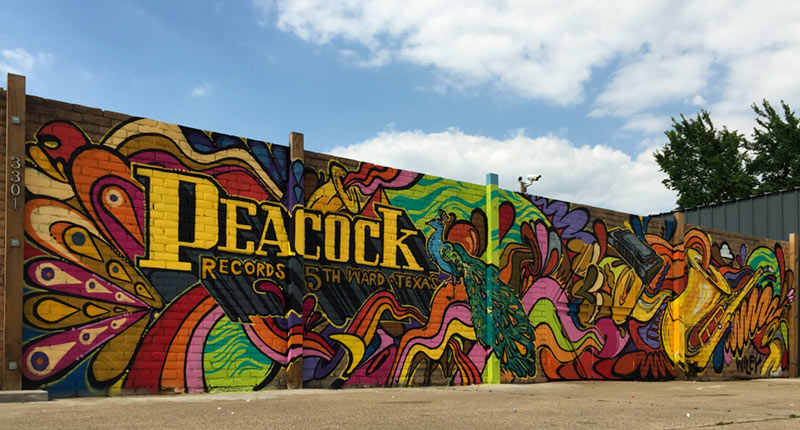 Mural by Wiley Robertson, 3301 Cline St., Fifth Ward, Houston