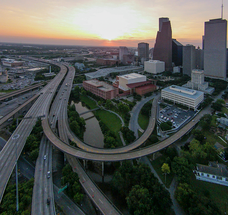 Aerial View of Downtown Houston