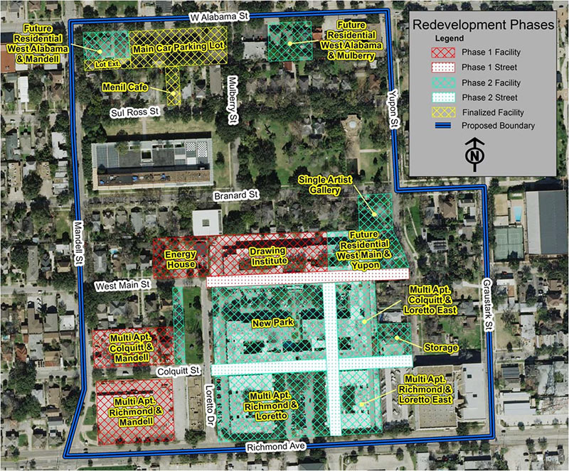 Planned Changes to Menil Collection, Showing Boundaries of Special Parking Area, Montrose, Houston