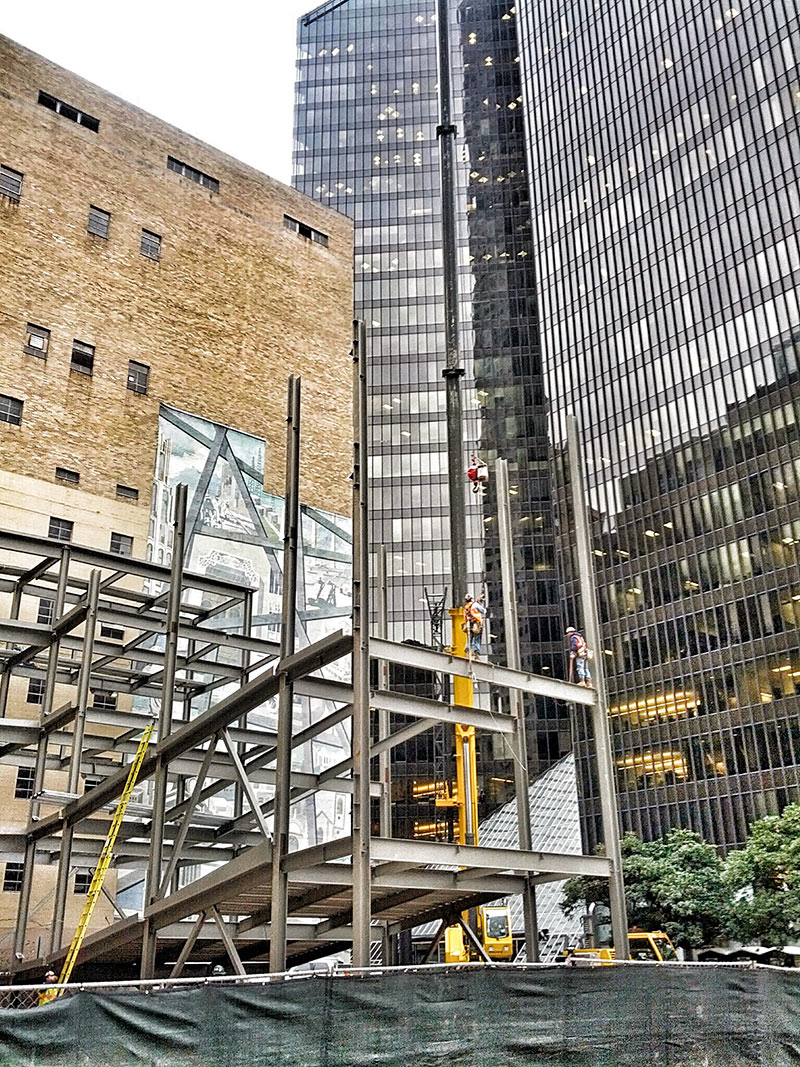 Construction of Temporary Parking Garage, Houston Club Building, 811 Rusk St., Downtown Houston