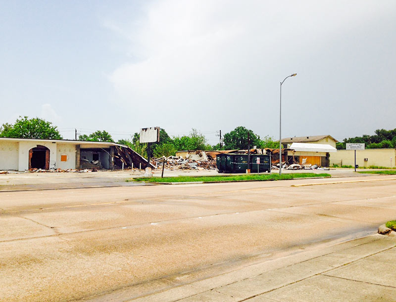 Demolition of Strip Center at 4122 Willowbend Blvd., Willowbend, Houston