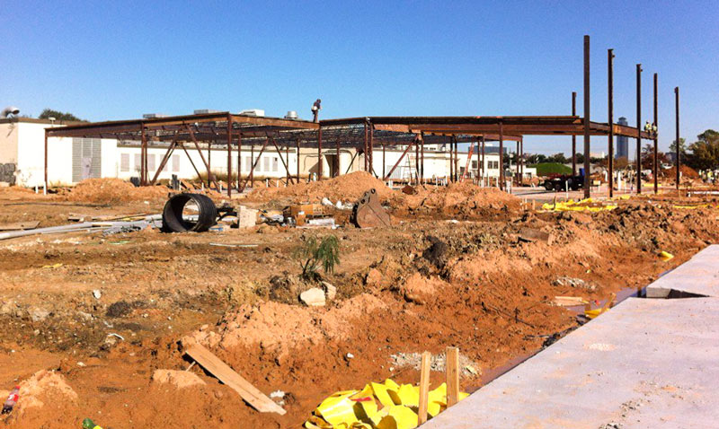 Construction of Lee Highschool Rebuild, 6529 Beverly Hill St., Woodlake/Briar Meadow, Houston, 77057