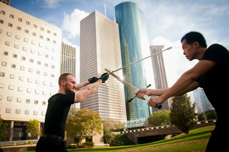 Swordfighting, Downtown Houston