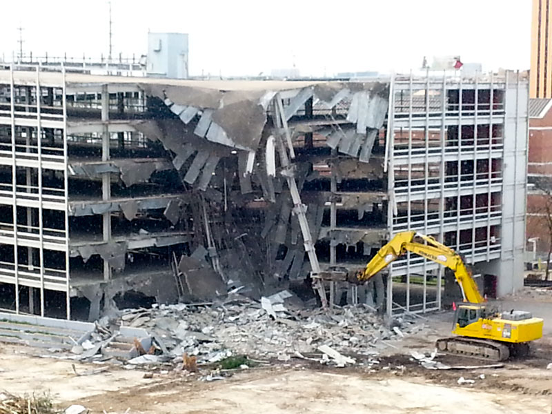 Corporate Plaza Garage Demolition, Kirby at Norfolk, Upper Kirby, Houston, 77098