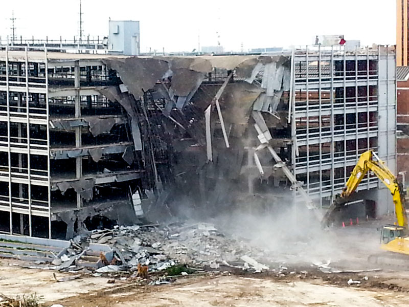 Corporate Plaza Garage Demolition, Kirby at Norfolk, Upper Kirby, Houston, 77098