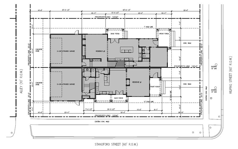 Proposed Duplex at Former Greenleaf Gardens, 803 Kipling St., Audubon Place, Houston, 77006
