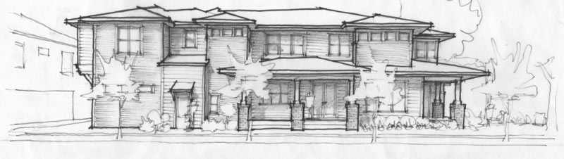 Proposed Duplex at Former Greenleaf Gardens, 803 Kipling St., Audubon Place, Houston, 77006
