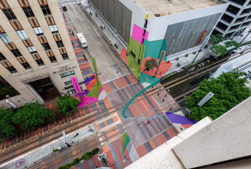 Rendering of Color Jam at Main at McKinney streets, Downtown, Houston, 77002
