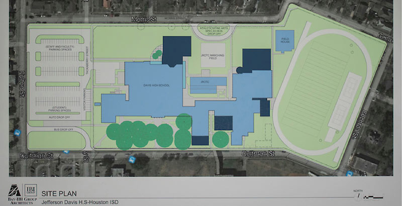 Jefferson Davis Site Plan 2014, Quitman at Tackaberry St., Northside, Houston, 77009