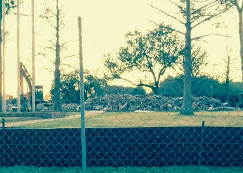 Demolition of St. Nicholas School, 10420 Mullins Dr., Willowbend, Houston, 77096