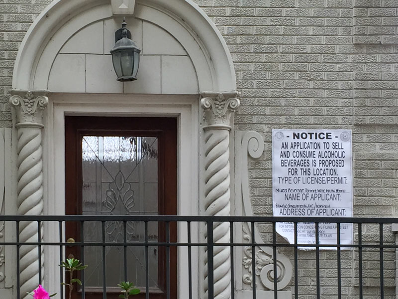 TABC Notice at 1916 Baldwin St., Midtown, Houston, 77002