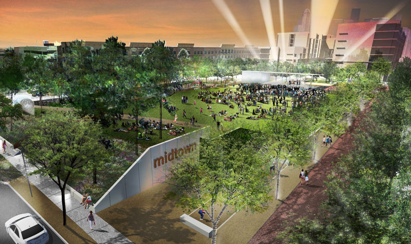 Midtown Park Site Plan, Early 2015, Midtown, Houston, 77006