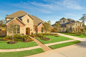 homes in Fall Creek master-planned subdivision, Northeast Harris County, TX, 77396