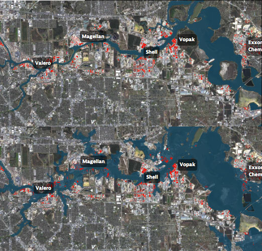 Predicted Before and After Flood Map, 500 Year Flood Event