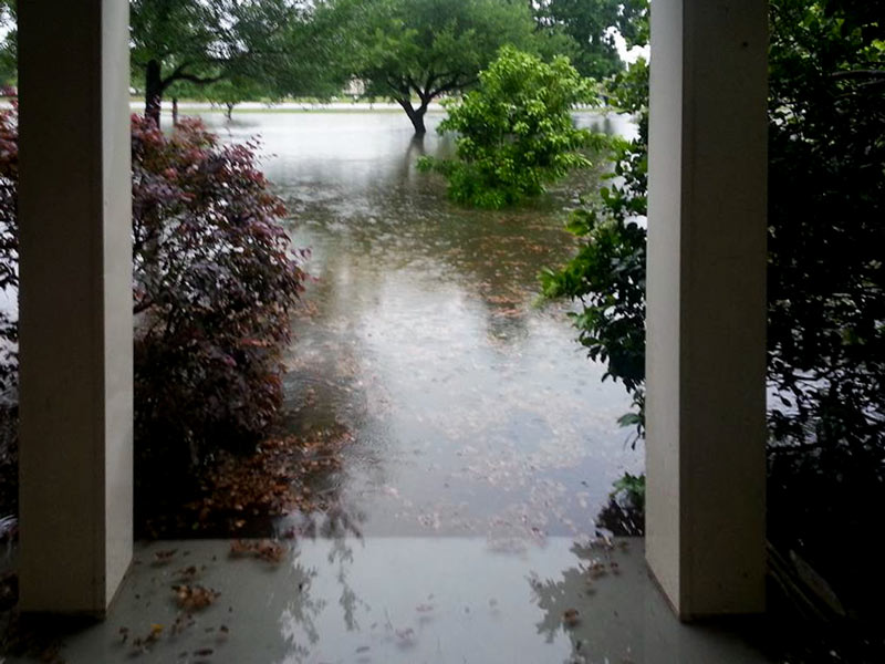 Flooding along S. Braeswood Dr., Meyerland, Houston, 77096