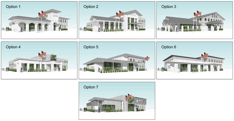 Options for Civic Center, Design Options for Bellaire Town Square Renovations, Bellaire, TX 77401