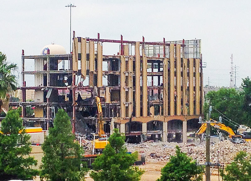 Corporate Plaza I Demolition, Kirby at Norfolk, Upper Kirby, Houston, 77098