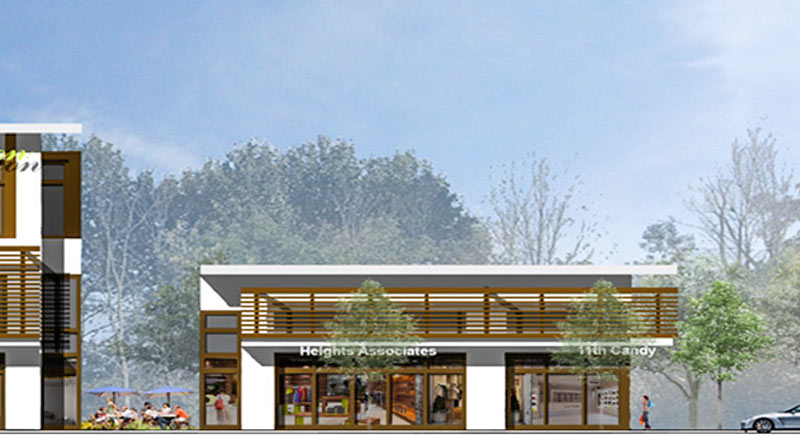 Renderings of Heights Central Station shopping center, Yale at 11th St., Houston Heights, Houston, 77008