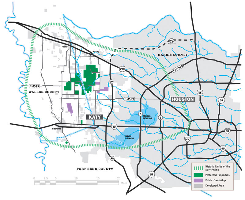 Katy Prairie Conservancy west Houston map