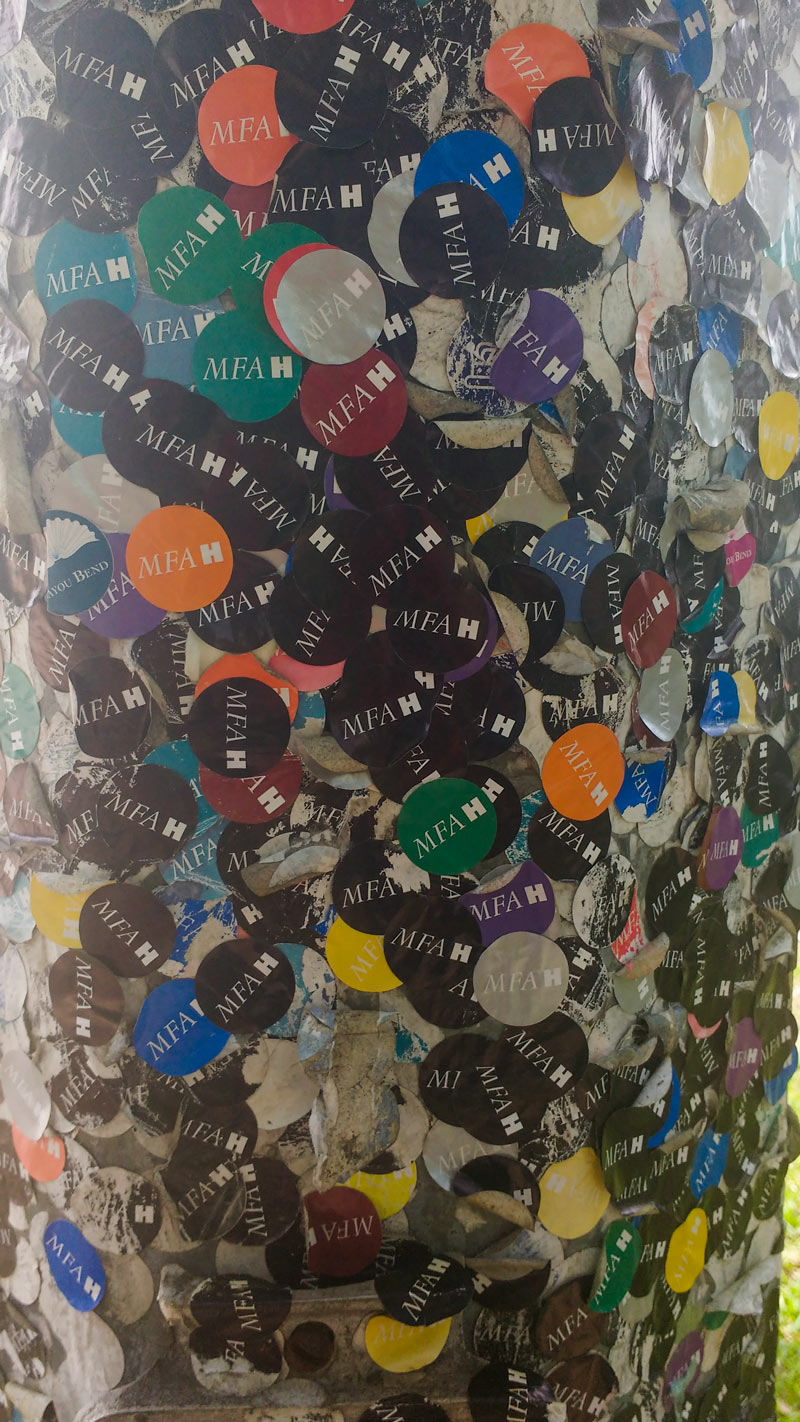 MFAH Stickers at Fannin at Montrose, Museum District, Houston, 77005