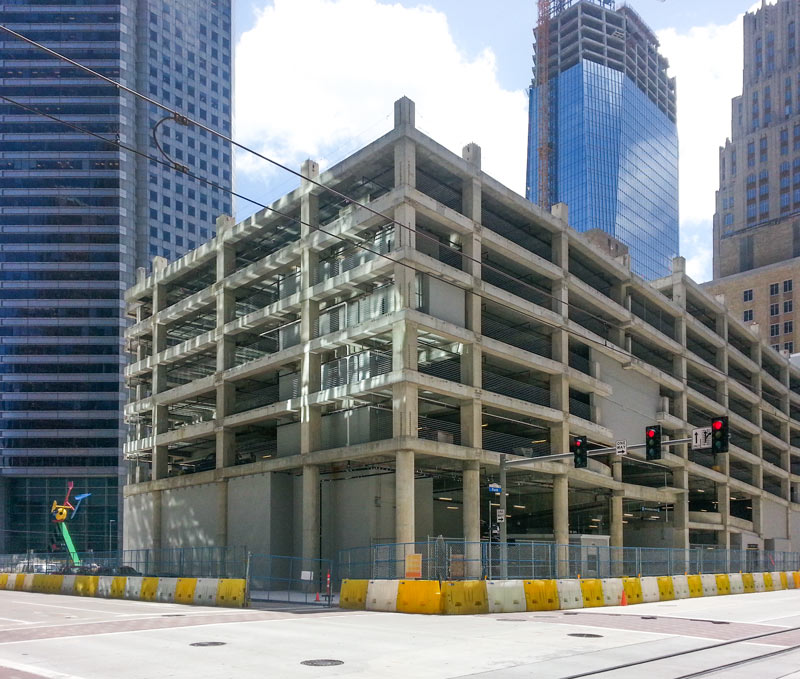 July 2016 shot of under-construction Capitol Tower, Capitol St., Downtown, Houston, 77002