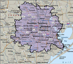 Map of Greater Houston Area per FHWA