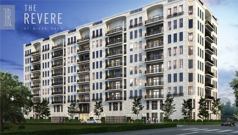 Rendering of The Revere condo midrise at 2325 Welch St., River Oaks, Houston, 77019