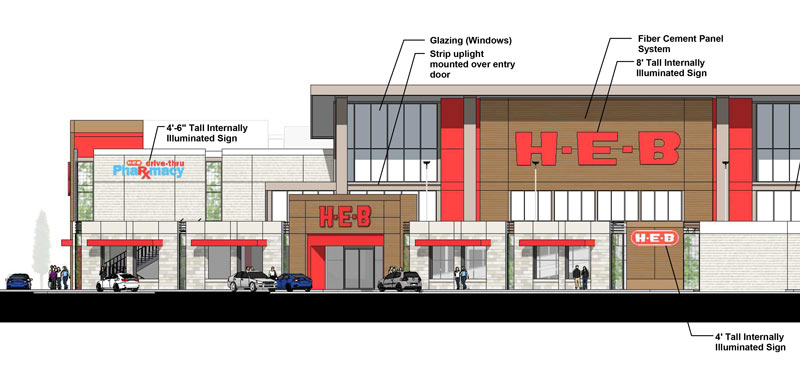 2-story H-E-B proposed at 5106 Bissonnet St., Bellaire, TX 77401
