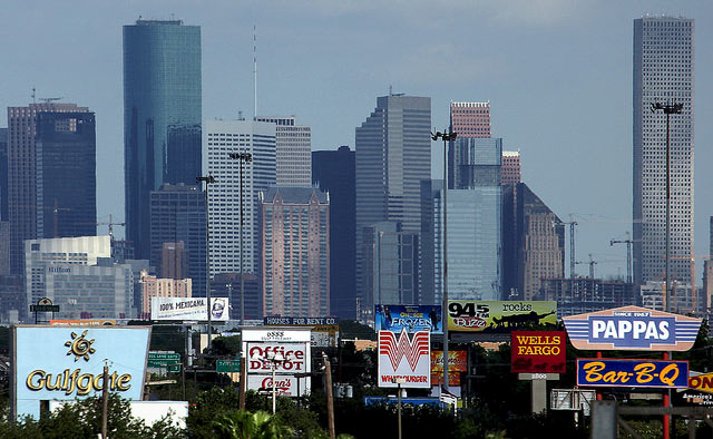 Billboards and signs near Gulfgate, Houston, 77087