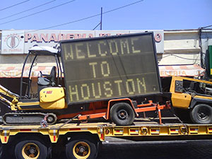 Welcome to Houston sign, Chile