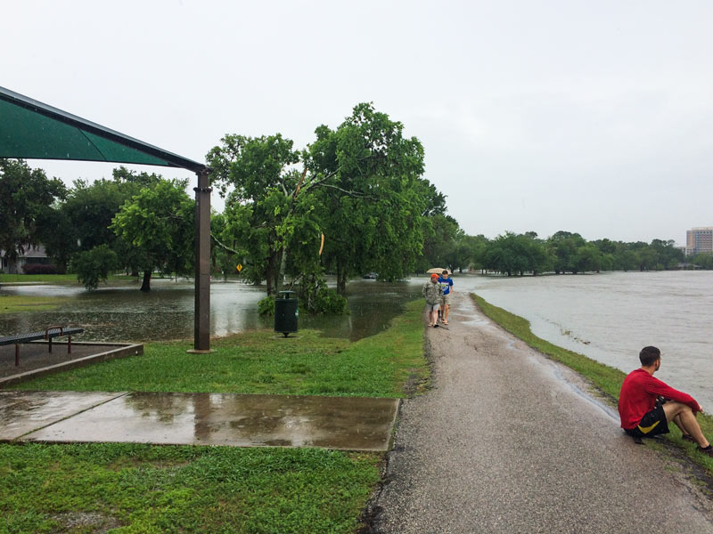 Brays Bayou flooding near Ilona Ln.